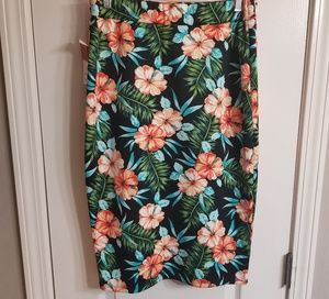 2 body con floral skirts